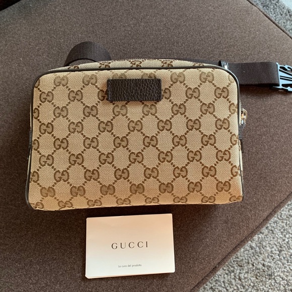 gucci canvas fanny pack